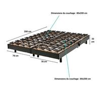 Ensemble 2 sommiers relaxation électrique FLEXPALACE 2x80X200 / Noir