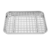 Ensemble 23, 5x17, 5cm en Acier Inoxydable Plaque de Cuisson et Grille