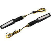 Ensemble : 2x Clignotants LED 12V avec Verre Clair, avec Marche Lumineuse - pour Mobylette et Moto