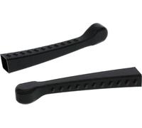 Ensemble: 2x Housse de levier de frein 3D, noir, look sportif - pour Simson S50, KR51/1 Schwalbe, SR4-2