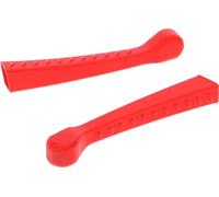 Ensemble: 2x Housse de levier de frein 3D, Rouge, Aspect sportif - pour Simson S50, KR51/1 Schwalbe, SR4-2