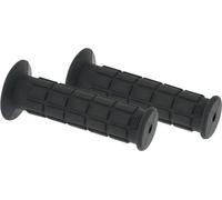 Ensemble: 2x Poignées de guidon fixes en caoutchouc, motif gaufré, noir - pour vélo MIFA