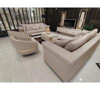 Ensemble 3+3+1+1 places + table basse + sideboard Beige JVmoebel
