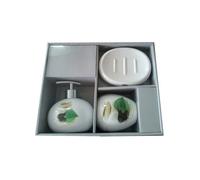 Ensemble 3 accessoires de salle de bain Céramique JAVA LINGGA Blanc MSV