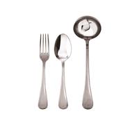 Ensemble 3 Couverts de Service Sambonet Contour Acier argenté 52701-80 Plaqué Argent