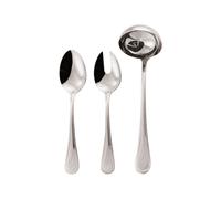 Ensemble 3 Couverts de Service Sambonet Perles Acier argenté 52702-80 Plaqué Argent