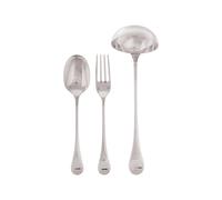 Ensemble 3 Couverts de Service Sambonet Queen Anne Acier argenté 52707-80 Plaqué Argent
