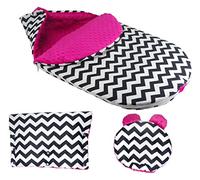 Ensemble 3 housses de poussette bébé matelassées incluant couvre-jambes, chauffe-mains et coussin de landau