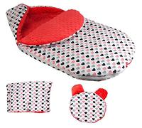 Ensemble 3 housses de poussette bébé matelassées incluant couvre-jambes, chauffe-mains et coussin de landau