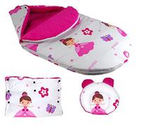 Ensemble 3 housses de poussette bébé matelassées incluant couvre-jambes, chauffe-mains et coussin de landau