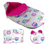 Ensemble 3 housses de poussette bébé matelassées incluant couvre-jambes, chauffe-mains et coussin de landau