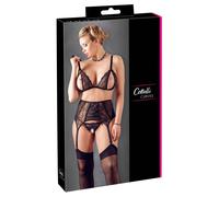 Cottelli Plus Size - Trio de lingerie dentelle (noir)