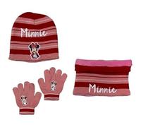 Ensemble 3 Pièces arlis Bonnets + Cache cou double polaire + gants Minnie Disney (Set accessoires - D)