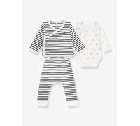 Ensemble 3 pièces bébé mixte en coton marine 12M(74CM)
