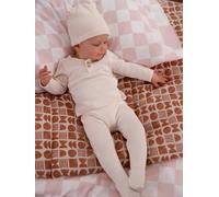 Ensemble 3 pièces bébé naissance personnalisable écru 3M(60CM)