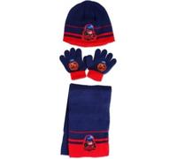 Ensemble 3 Pièces Bonnet + écharpe + gants Ladybug Miraculous bleu Taille unique
