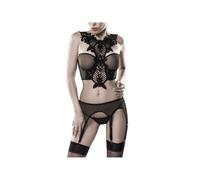 Ensemble 3 Pièces Col Dentelle 15262 Romantic Noir