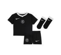 Ensemble 3 pièces de foot Replica Nike Total 90 Chelsea FC 2025/26 Stadium 3e tenue pour bébé et tout-petit Noir/Field Silver/Game Royal/Field Silver 9-12M