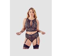 Ensemble 3 Pièces Dentelle & Menottes Noir