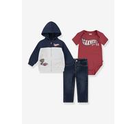 Ensemble 3 pièces LEVI'S body + sweat + jean droit marine 9M(71CM)
