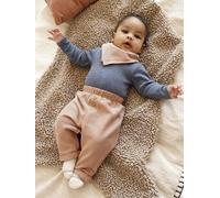 Ensemble 3 pièces naissance body + pantalon + foulard camel 9M(71CM)