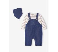 Ensemble 3 pièces naissance body + salopette + foulard stone 6M(67CM)