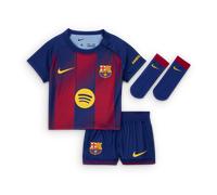 Ensemble 3 pièces Replica Nike Football FC Barcelona 2025/26 Stadium Domicile pour bébé et tout-petit Deep Royal Blue/Deep Royal Blue/Noble Red/Midwest Gold 6-9M