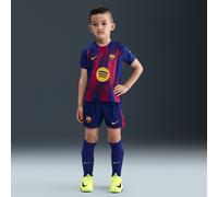 Ensemble 3 pièces Replica Nike Football FC Barcelona 2025/26 Stadium Domicile pour enfant Deep Royal Blue/Deep Royal Blue/Noble Red/Midwest Gold L