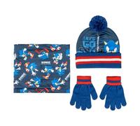 Ensemble 3 pièces Snood Sonic (Bonnet, Tour de Cou et Gants) 2/8 Ans.