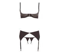 Ensemble 3 pieces strass Taille 100C L ouvert noir