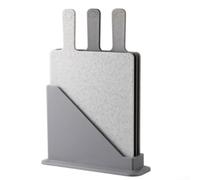 Ensemble 3 Planche Cuisine Marbre Gris PP Sécurisé Ensemble 3 | Lot de 3 , poignées ergonomiques, glissement, lavage pour facile, rangement compact