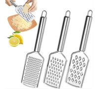 Ensemble 3 râpes à main en acier inoxydable polyvalentes Vendos85