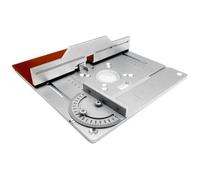 Ensemble 3 routeur table insert alliage aluminium : bois fraisage flip board, outil banc travail (argent)