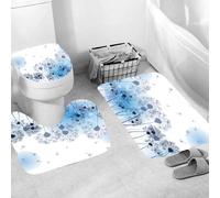 Ensemble 3 Tapis Salle De Bain 50X80Cm, Lavande Antidérapant Et Absorbant en Microfibre, Contour WC Et Tapis De Douche