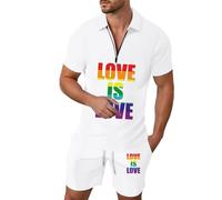 Ensemble 3D homme, imprimé original, manches courtes et short, look moderne#Z
