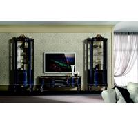 Ensemble 3pcs rtv avec 2x vitrine bleue Meubles de luxe italiens style baroque