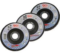 Ensemble: 3x Disque de ponçage à lamelles Ø 115mm (1xK60, 1xK80, 1xK120)