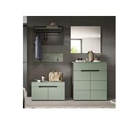 Ensemble 4 meubles d'entrée vert et anthracite - KANUT