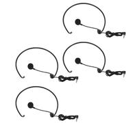 Ensemble 4 Micros-Casques Filaires Noirs Supra-Auriculaires avec Microphone à Condensateur, Prise Jack 3 Broches 5 Mm, Équipement D'enregistrement Musical et Prise de Parole