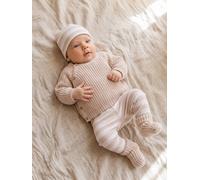 Ensemble 4 pièces bébé mixte beige chiné NAISSANCE(50CM)