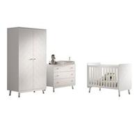 Ensemble 4 Pièces Billy blanc Lit Commode Plan A Langer Armoire