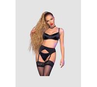 Ensemble 4 pièces CR4670 satin noir