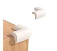 Ensemble 4 pièces de Protections d'angle, Protections d'angle en Mousse Souple pour Coins de Meubles et de Table, Pare-Chocs de sécurité Autocollant, Protections d'angle Noires en Forme de L White 12