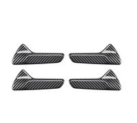 Ensemble 4 Pièces Garniture Adhésive Pour Poignée Porte Intérieure Voiture Pour Benz Pour Pour CLA Pour W177 Pour C118 2019-2024 Accessoire Intérieur(Style fibre de carbone)