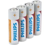 Ensemble : 4 piles AA en zinc-carbone, 1,5 V