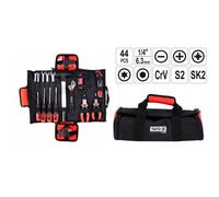 Ensemble 44 pièces - YATO - YT-39280 - Clés plates 6x7-14x15 - Embouts S2 1/4" - Étui transformable