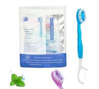 Ensemble 5 En 1 Mini Brosse À Dents, Fil Dentaire, Gratte-Langue Et Cure-Dents, Brosse À Dents Jetable 5 En 1, Soins Bucco-Dentaires Portables Pour Le Travail Et Les Voyages (Mint 1pcs)