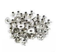 Ensemble 50 Boutons Pression Antirouille 6mm Ensemble 50 Boutons | Antirouille garanti, 50 sets complets, diamètre 15mm, tige 6mm, usage longue durée