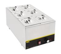Ensemble 6 Bacs Inox GN 1/6 avec Couvercles et 2 Entretoises - - - Acier inoxydable13,2 x150xmm