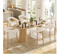Ensemble 6 chaises repas avec rembourrage confortable, cadre en métal robuste, style moderne pour grandes tablées